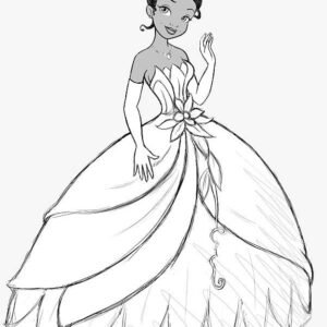 Tiana coloring pages printable for free download