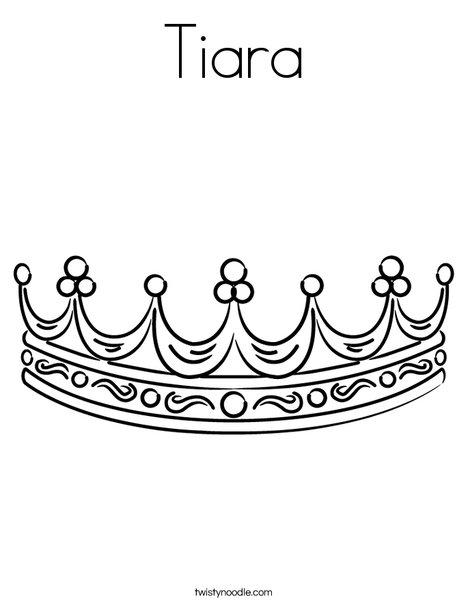 Tiara coloring page