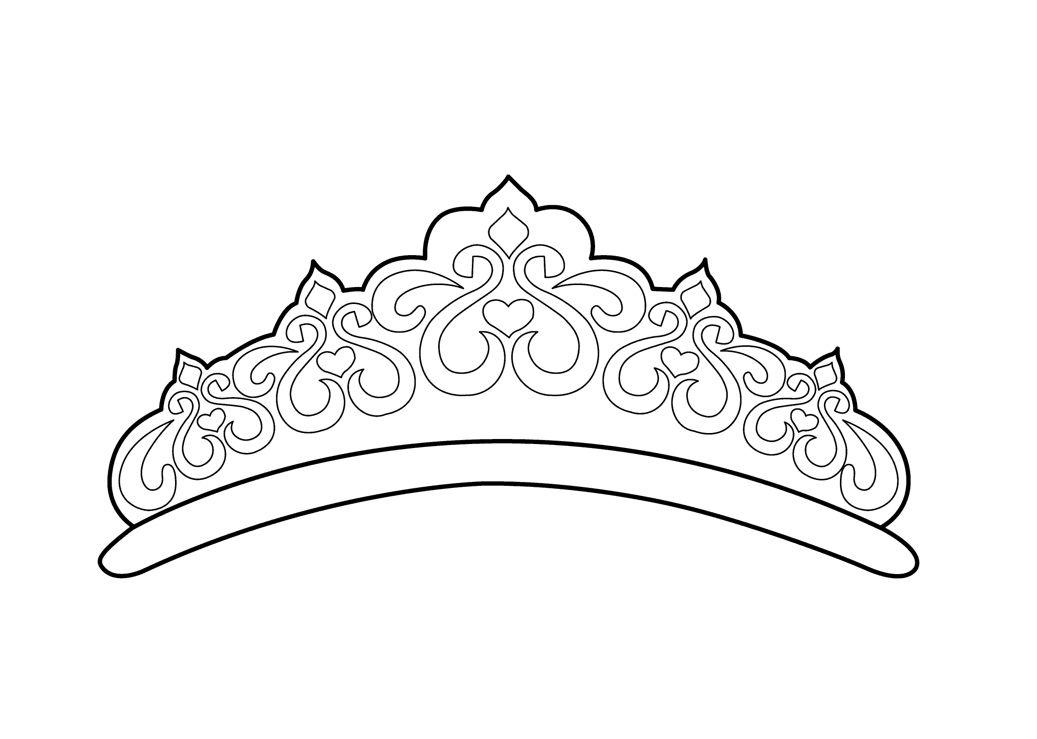 Princess tiara template free printable