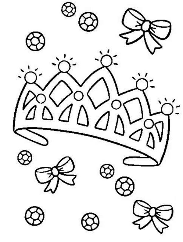 Coloring pages diamond on princess crown coloring page