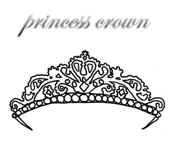 Expensive princess crown coloring page