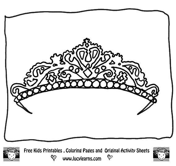 Online coloring pages coloring tiara coloring