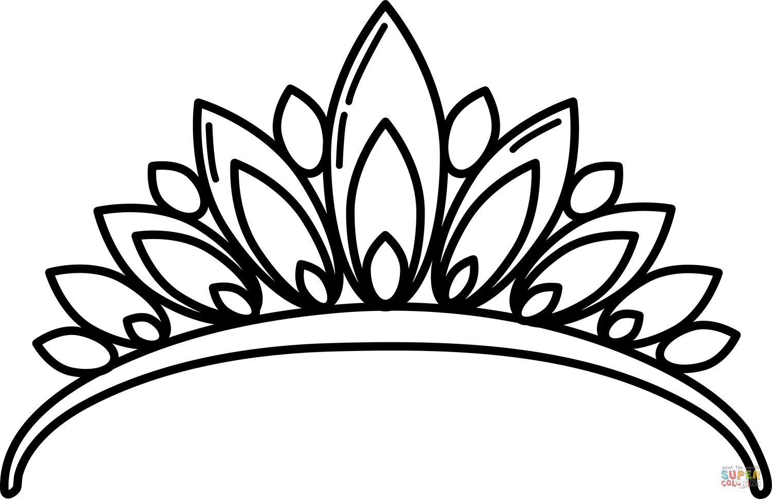 Tiara coloring page free printable coloring pages