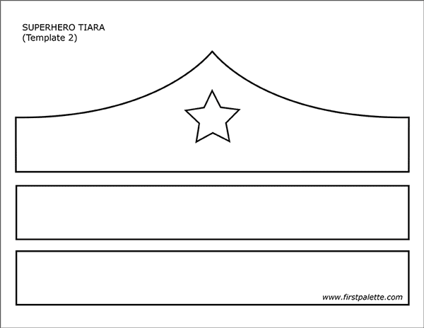 Superhero crown or tiara templates free printable templates coloring pages