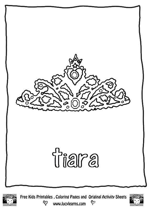 Online coloring pages coloring tiara coloring