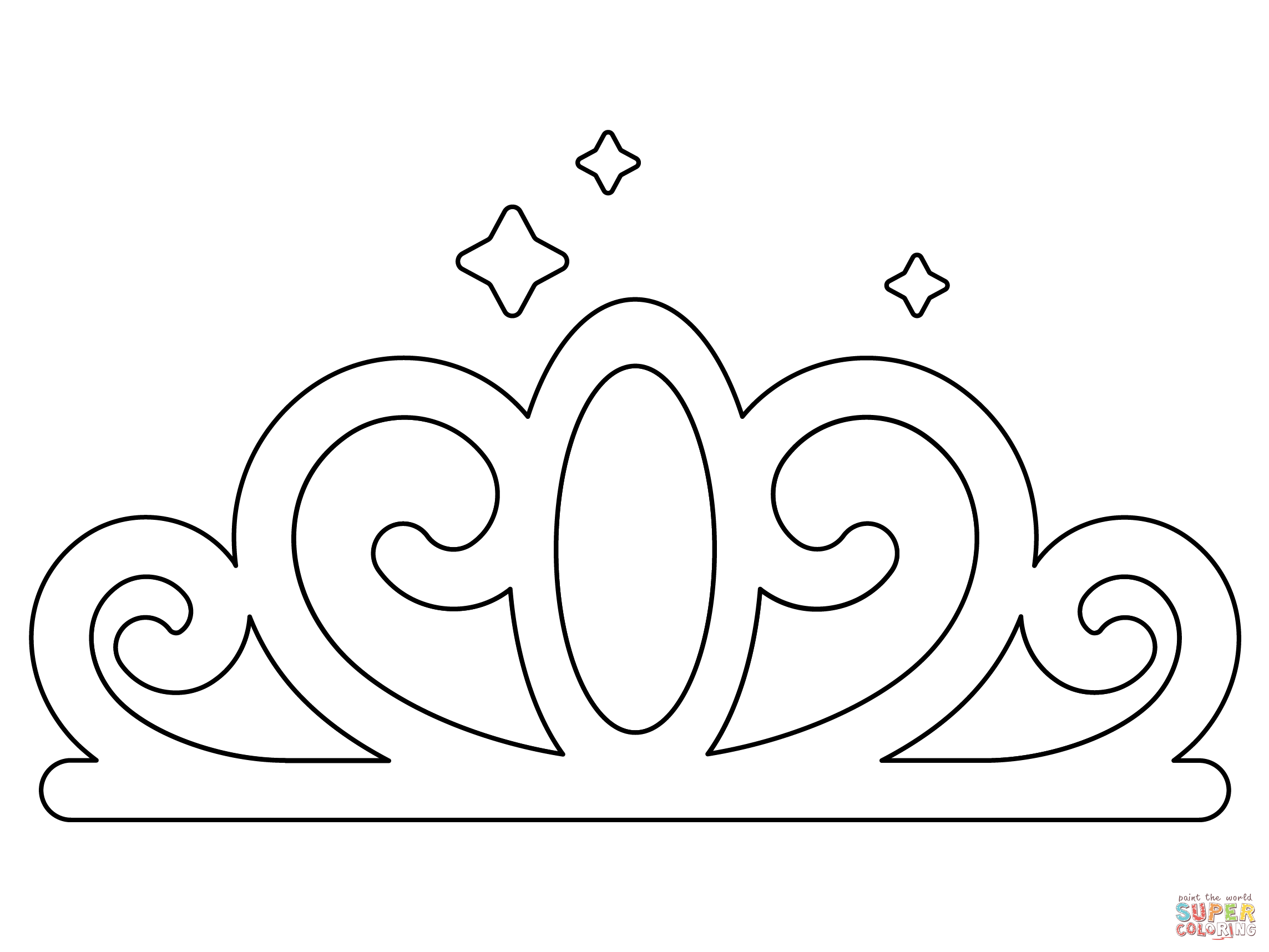 Tiara coloring page free printable coloring pages