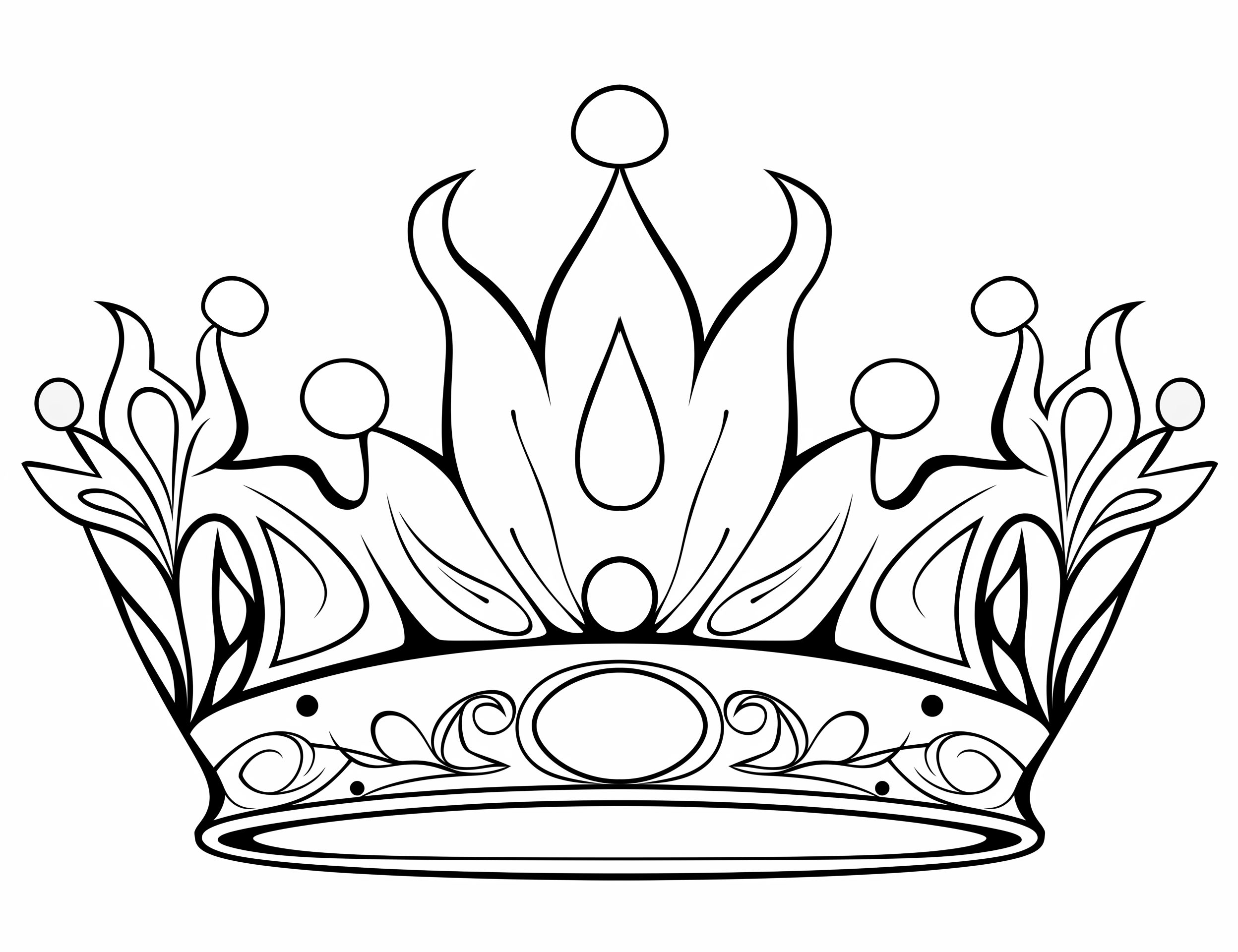 Stunning crown coloring pages for kids and adults