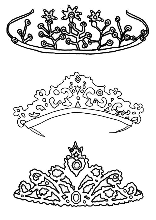 Type of princess crown coloring page princess coloring pages princess crown new year coloring pages