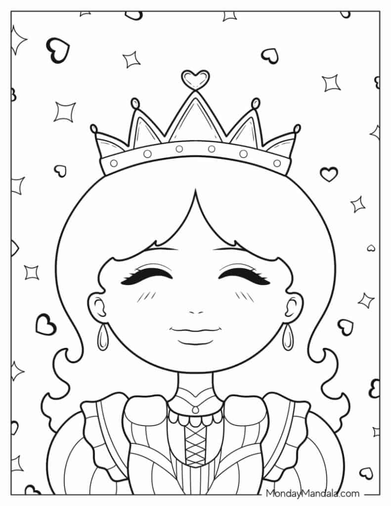 Crown coloring pages free pdf printables