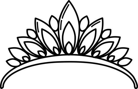 Tiara coloring page free printable coloring pages