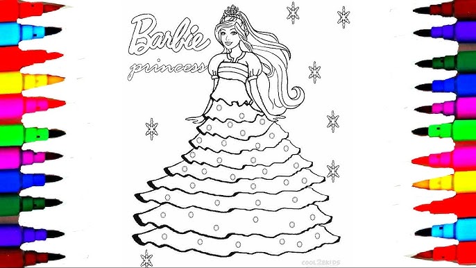 Colouring drawings disneys princess barbie twin sister with sparkle rainbow tiara coloring pages