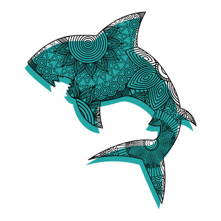 Shark zentangle stock photos and images