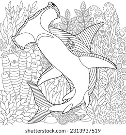 Shark coloring book images stock photos d objects vectors