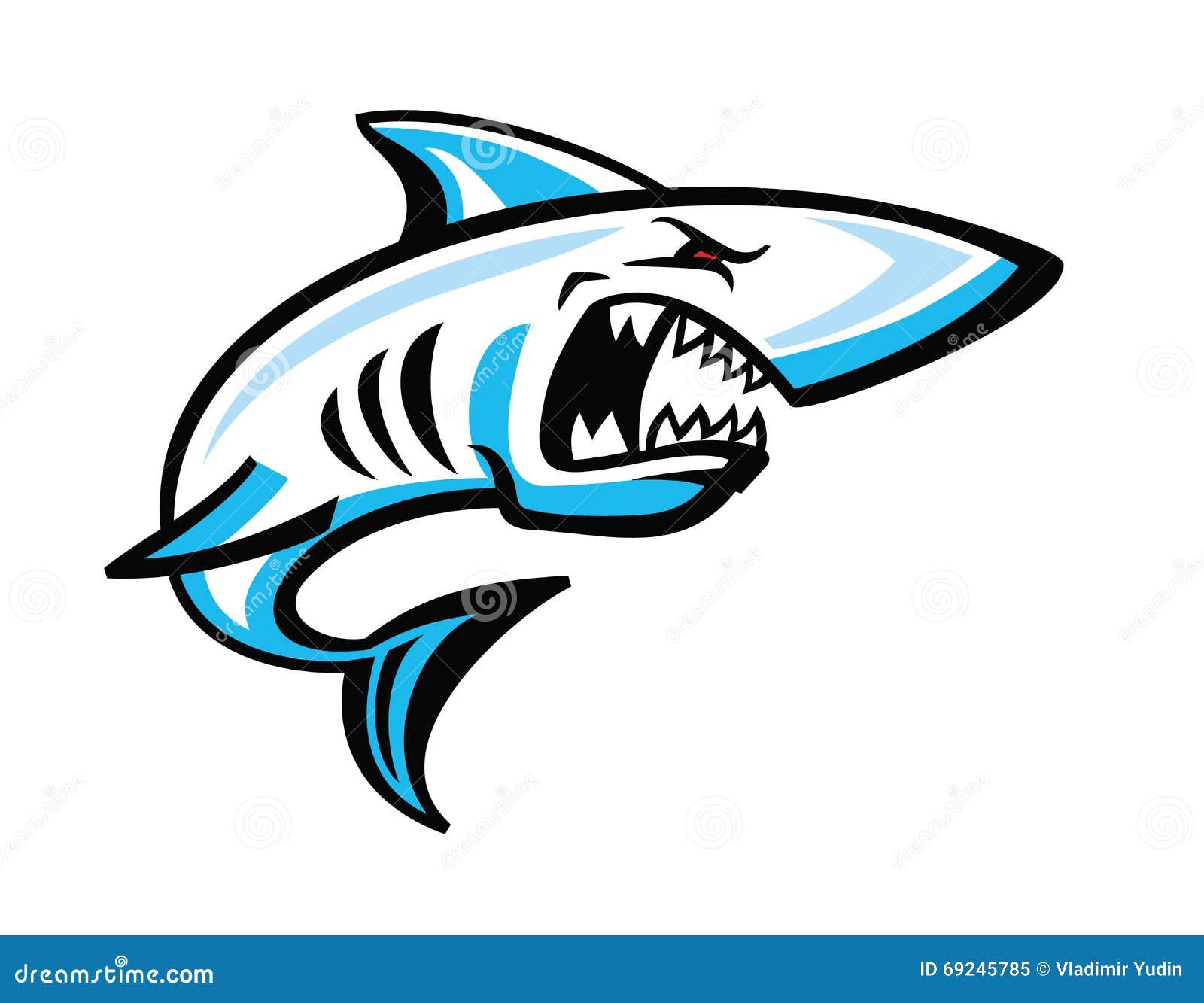 Color shark stock illustrations â color shark stock illustrations vectors clipart