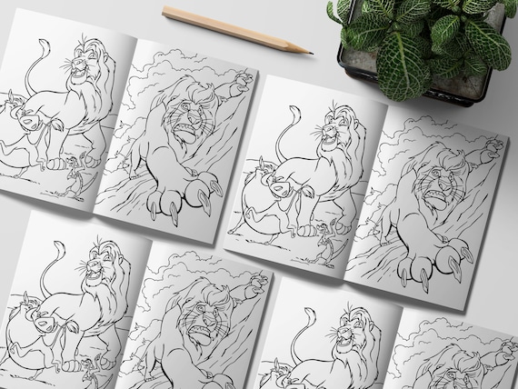 Lion king coloring book pages coloring pages printable