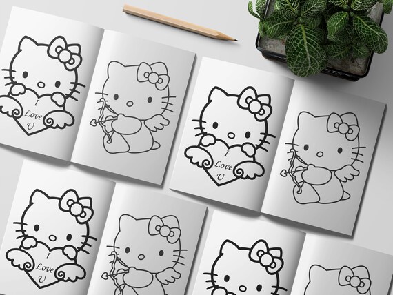 Kitty coloring book pages coloring pages printable