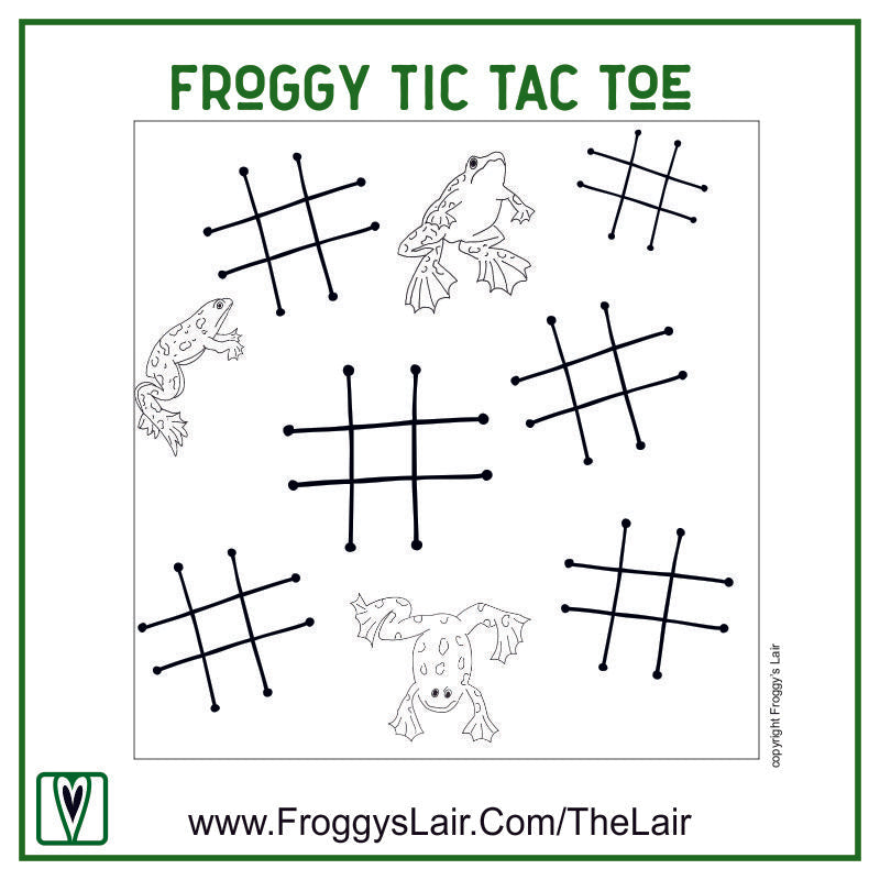 Froggy printable tic tac toe â froggys lair