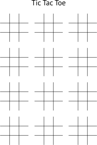 Tic tac toe printable board game free printable papercraft templates