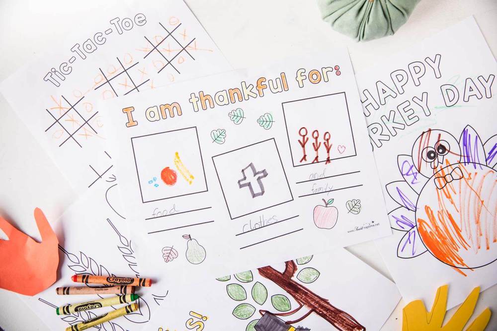 Free thanksgiving coloring pages designs