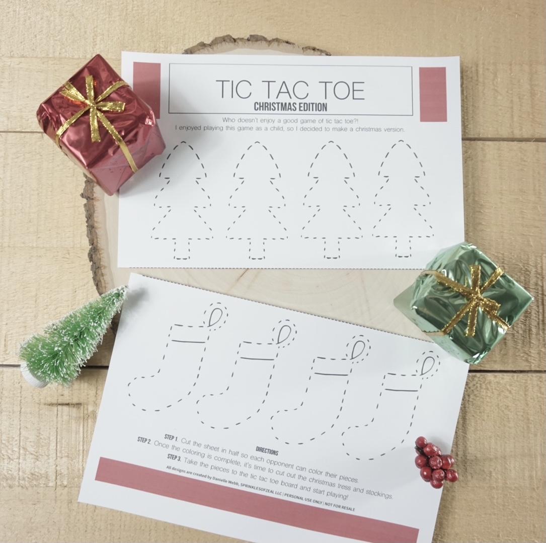 Color play tic tac toe printable