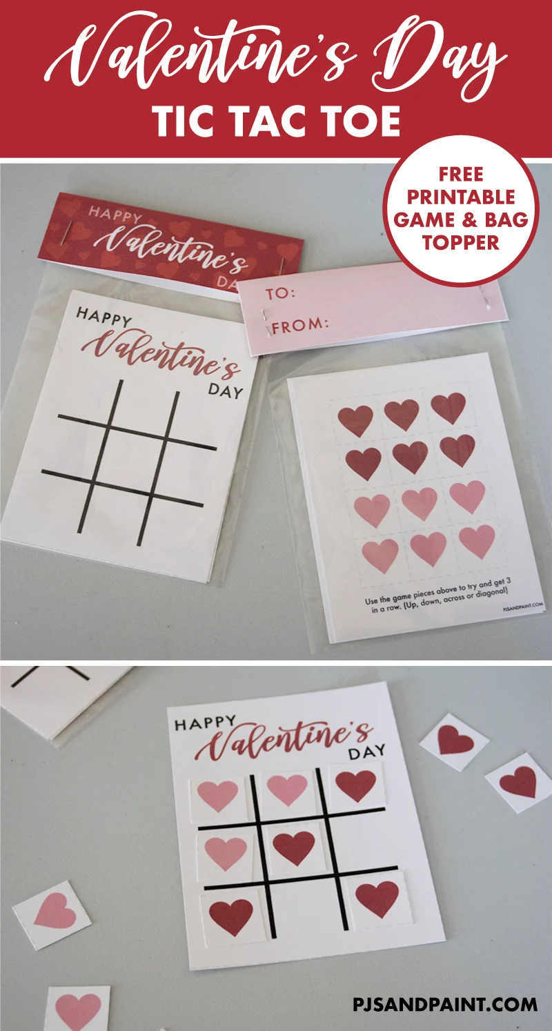 Free printable valentines day tic tac toe