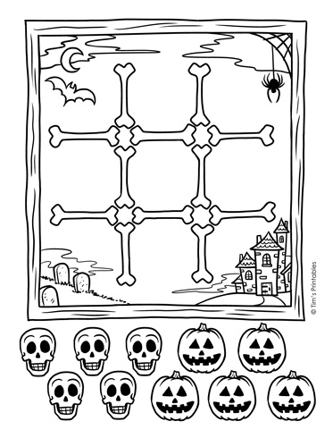 Halloween tic tac toe â tims printables