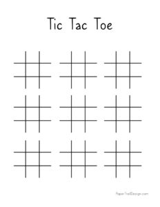 Tic tac toe printables