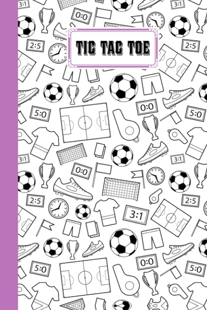 Tic tac toe football tic tac toe games fun activities for kids paper pencil workbook