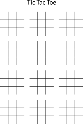 Tic tac toe printable board game free printable papercraft templates