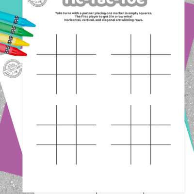 Tic tac toe printable kids activities blog