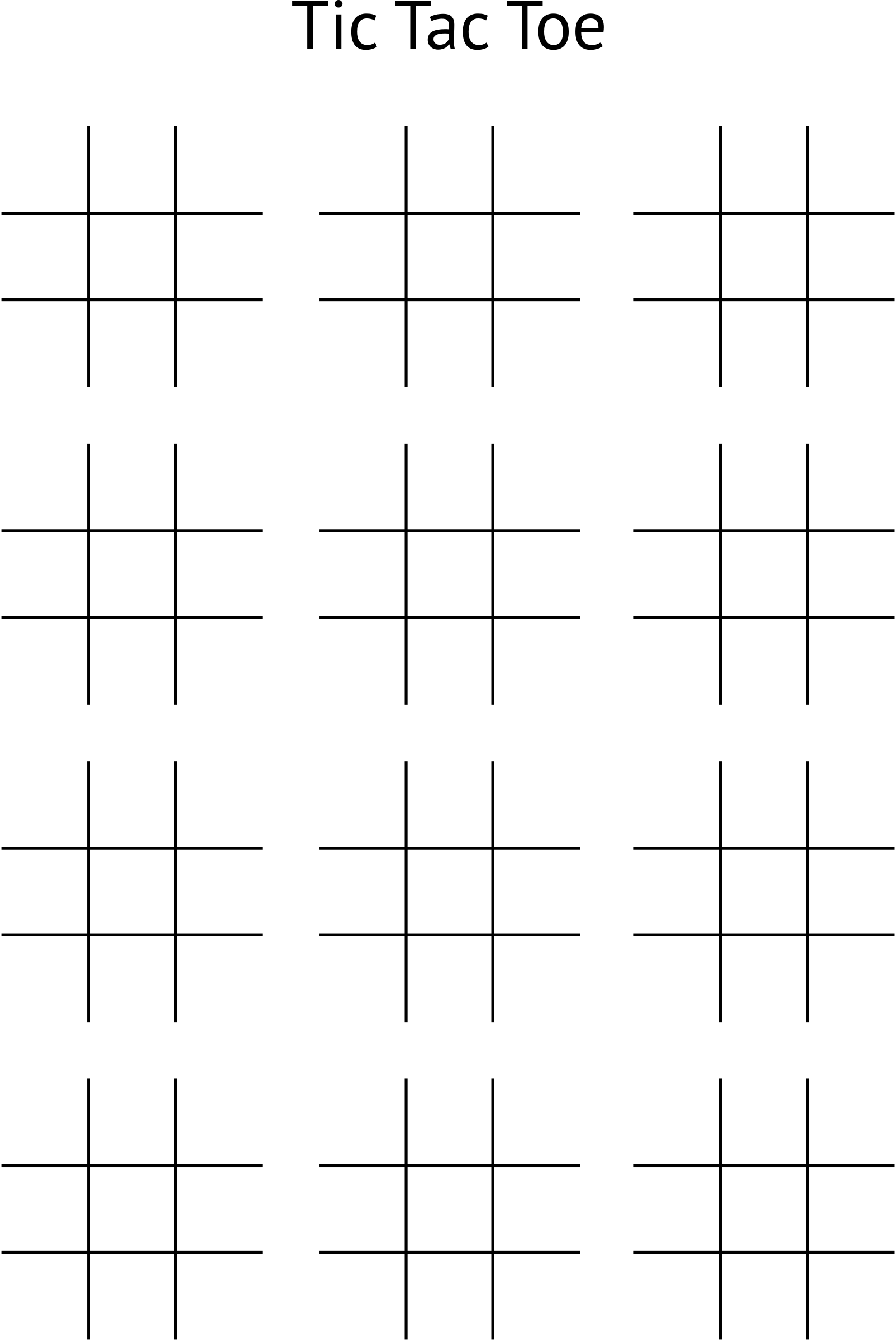 Tic tac toe printable board game free printable papercraft templates