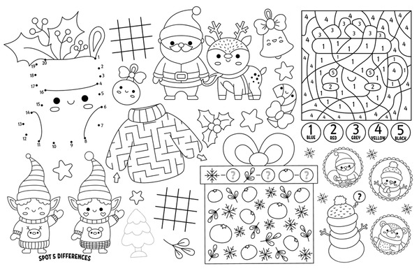 Thousand christmas activity sheets royalty