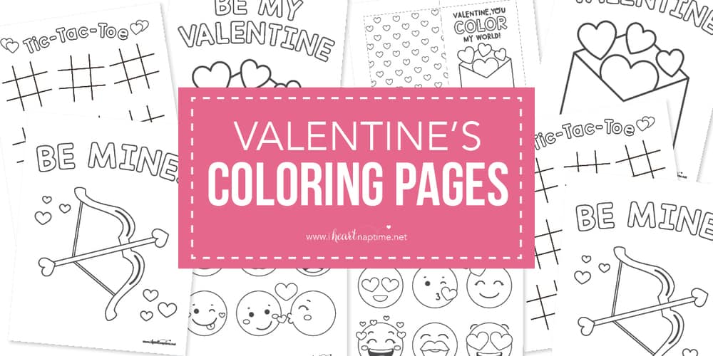 Free valentine coloring pages for kids