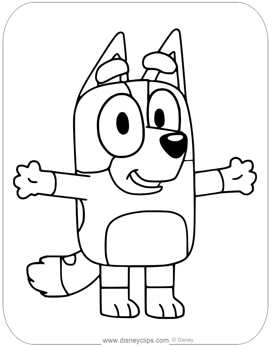 Free printable bluey coloring pages in pdf