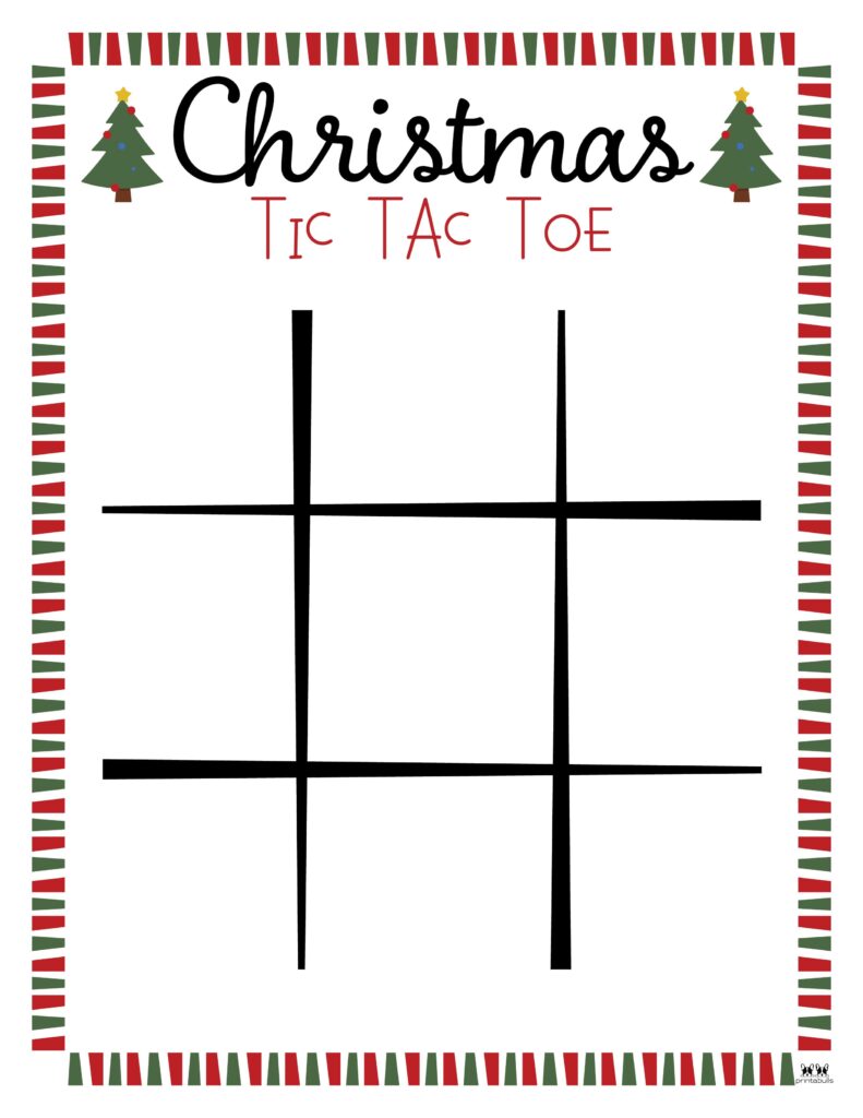 Christmas tic tac toe printables