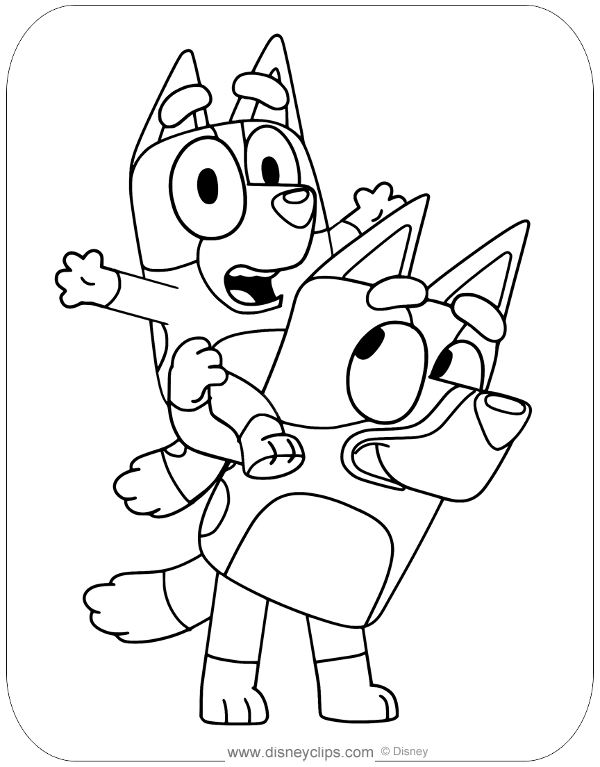 Free printable bluey coloring pages in pdf