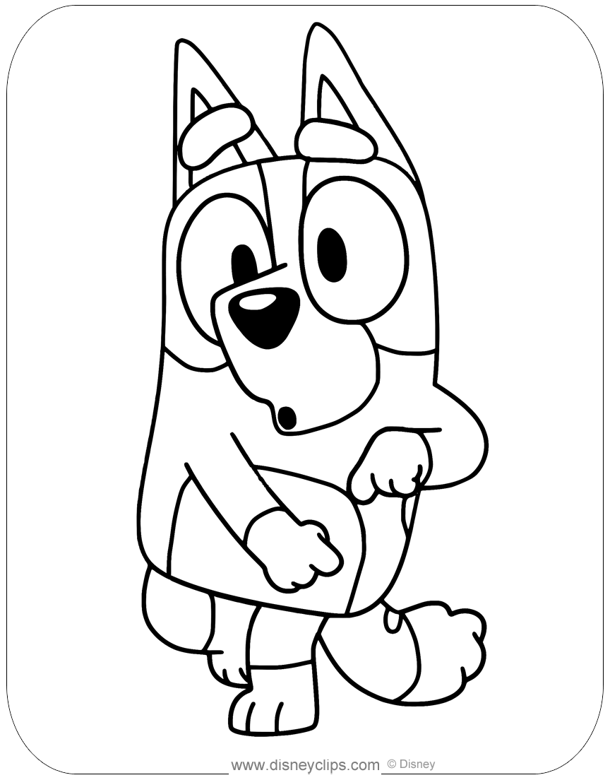 Free printable bluey coloring pages in pdf