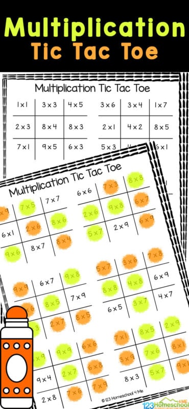 Free printable multiplication worksheets tic