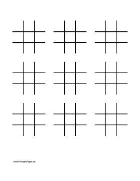 Printable tic tac toe paper