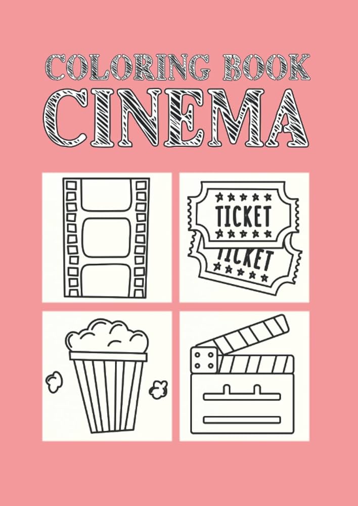 Coloring book cinema cinema coloring book pages size x cm din a by spilker eric