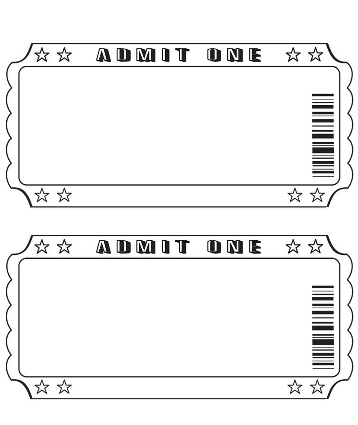 Blank ticket â printable tickets ticket template printable ticket template