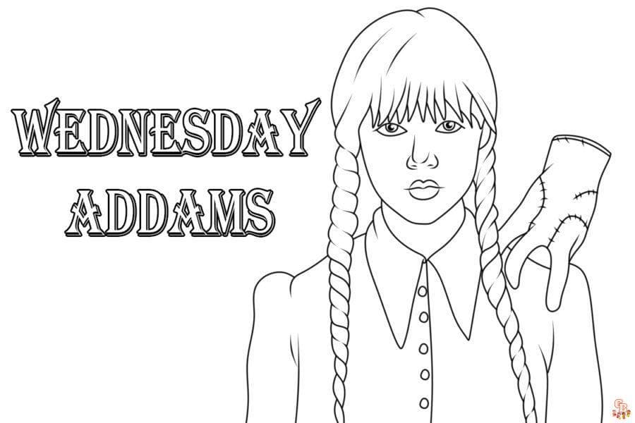 Wednesday coloring pages free printable and easy coloring sheets for kids