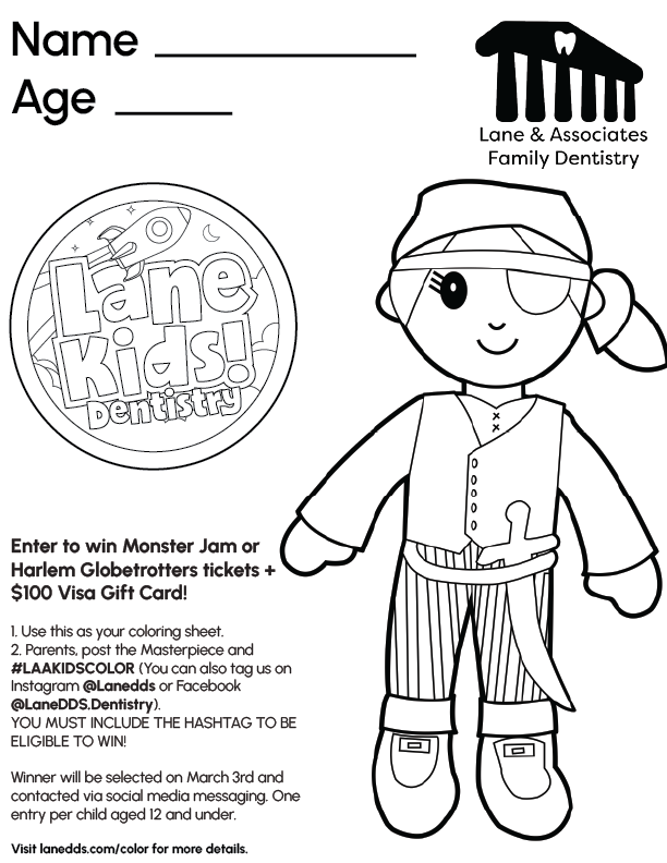 Lane kids coloring contest win tix to monster jam or harlem globetrotters