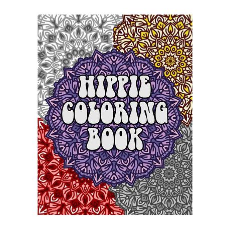 Hippie coloring book coloring pages for adults featuring peace signs tie dye rabbits and fun slogans from the sixties great gift idea f shop today get it tomorrow