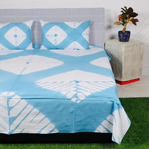 Multicolor hand tie dye cotton bedsheet