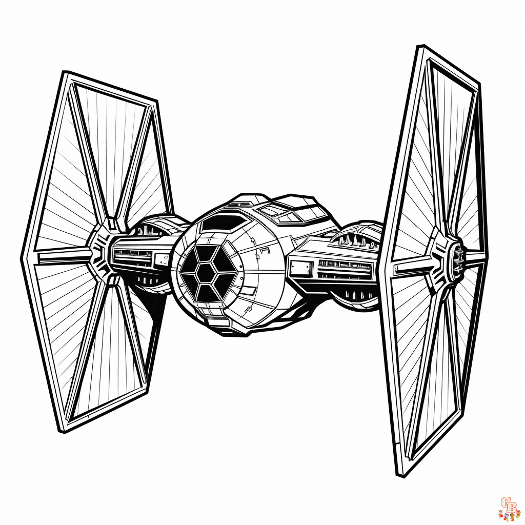 Printable tie fighter coloring pages free for kids and adults