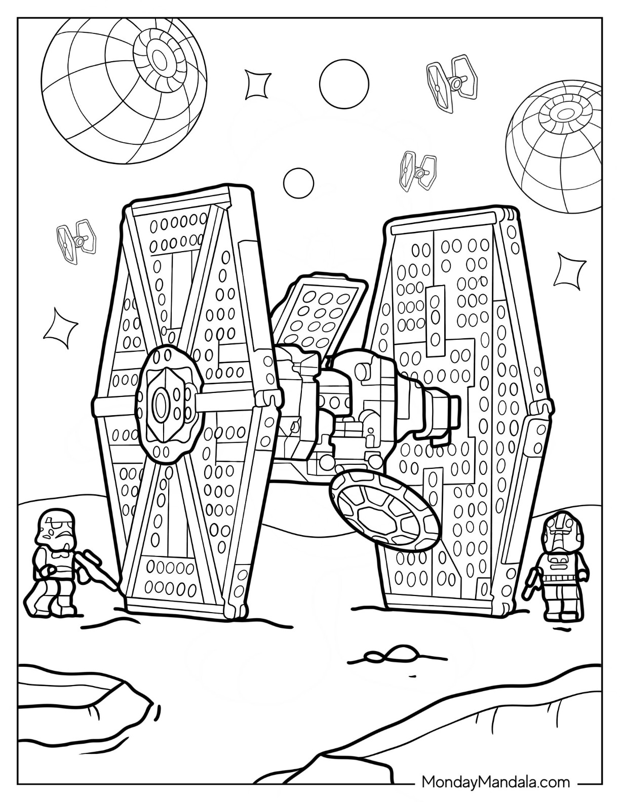 Lego star wars coloring pages free pdf printables