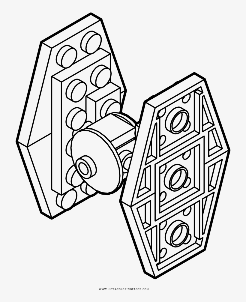 Tie fighter coloring page transparent png