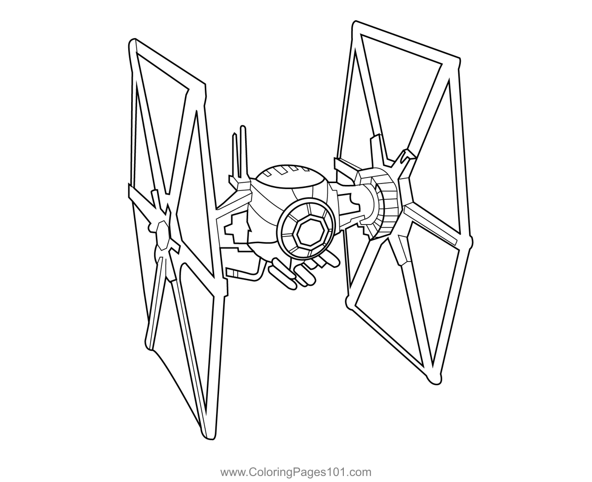 First order tie fighter fortnite coloring page for kids