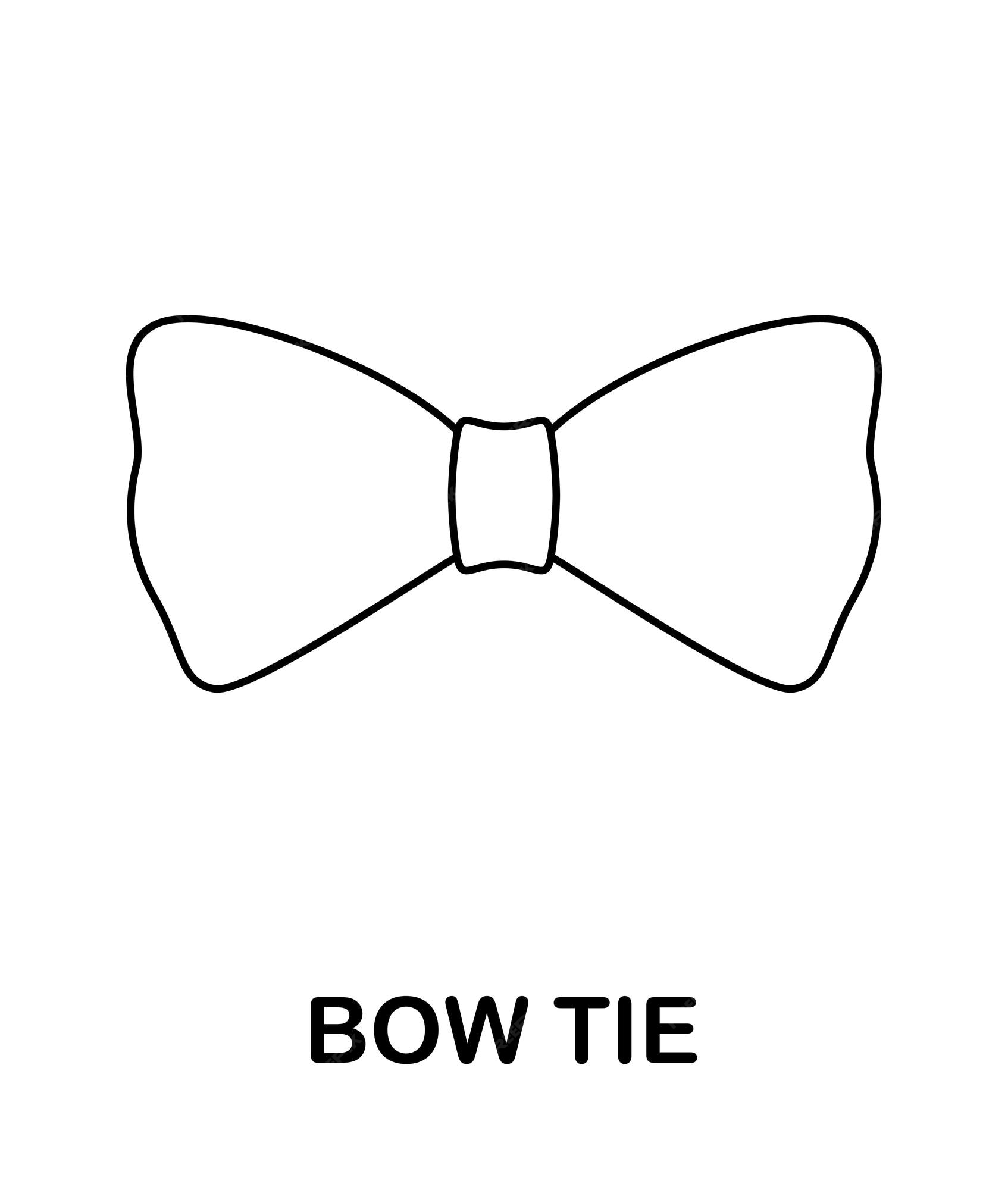 Premium vector coloring page with bow tie for kids